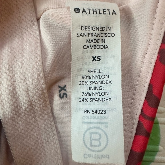 Athleta Vibrant Floral One Piece Swimsuit with Halter Straps EUC, sz XS - Picture 5 of 5